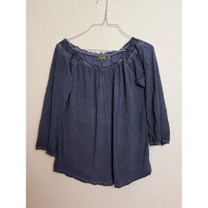Crosby M Blouse Rayon Dark Blue/Purple Top
